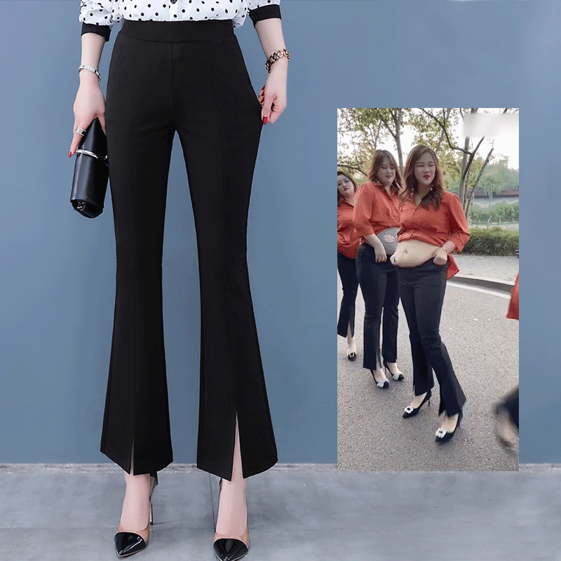Women’s High Waist Stylish Slit Flare Pants
