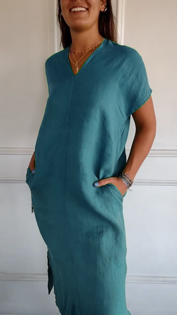 💥Limited time 49% off🔥Women's Casual Relaxed Dress With Pocket