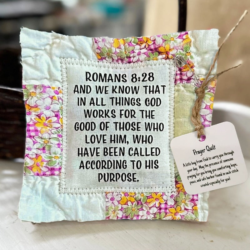 🎁Handmade Prayer Quilt with cross inside