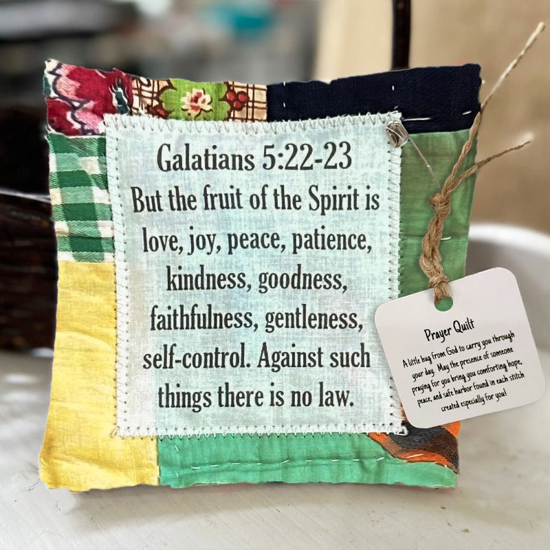 🎁Handmade Prayer Quilt with cross inside