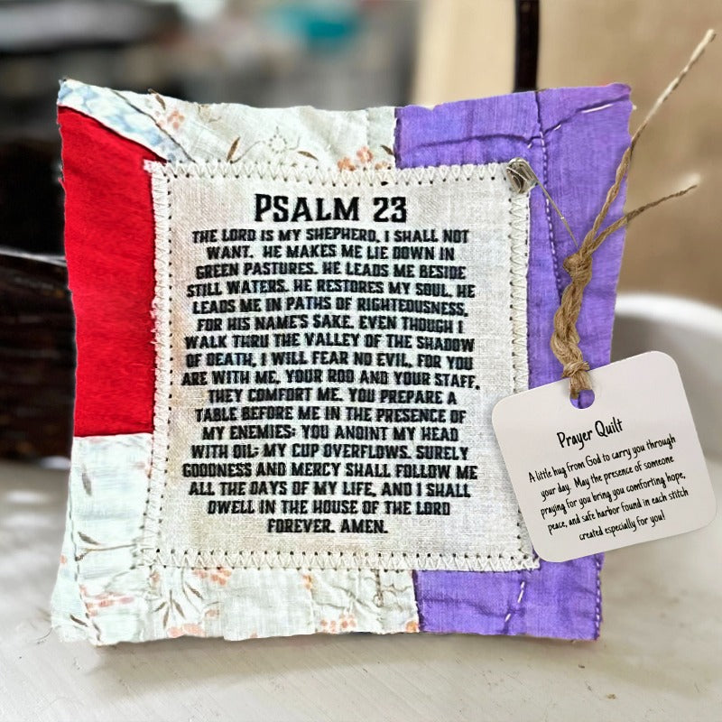 🎁Handmade Prayer Quilt with cross inside