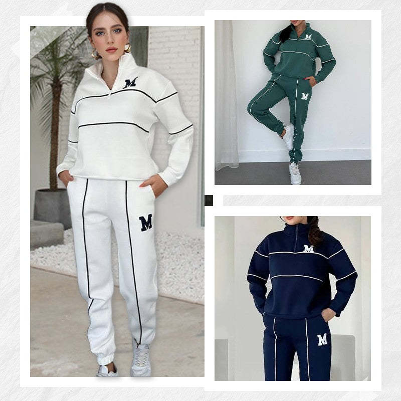 💥NEW HOT SALES - 49% OFF🔥Women's Casual Letter M Long Sleeve Two Piece Set(Fabric upgrade)