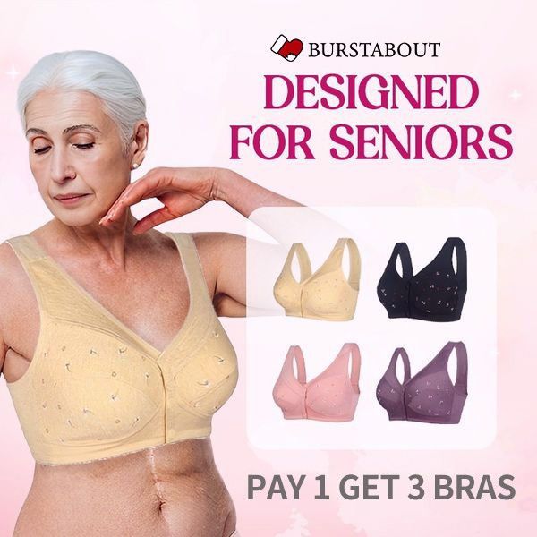 š„Last day to buy 1 get 2 freeš„Design for Senior bra in cotton with front closure