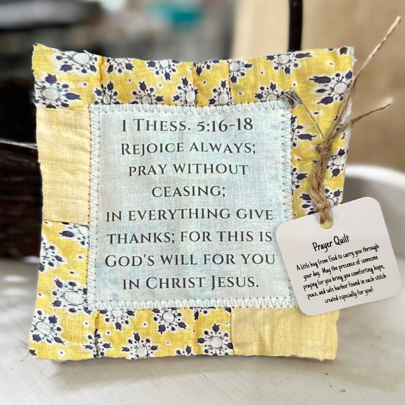 🎁Handmade Prayer Quilt with cross inside