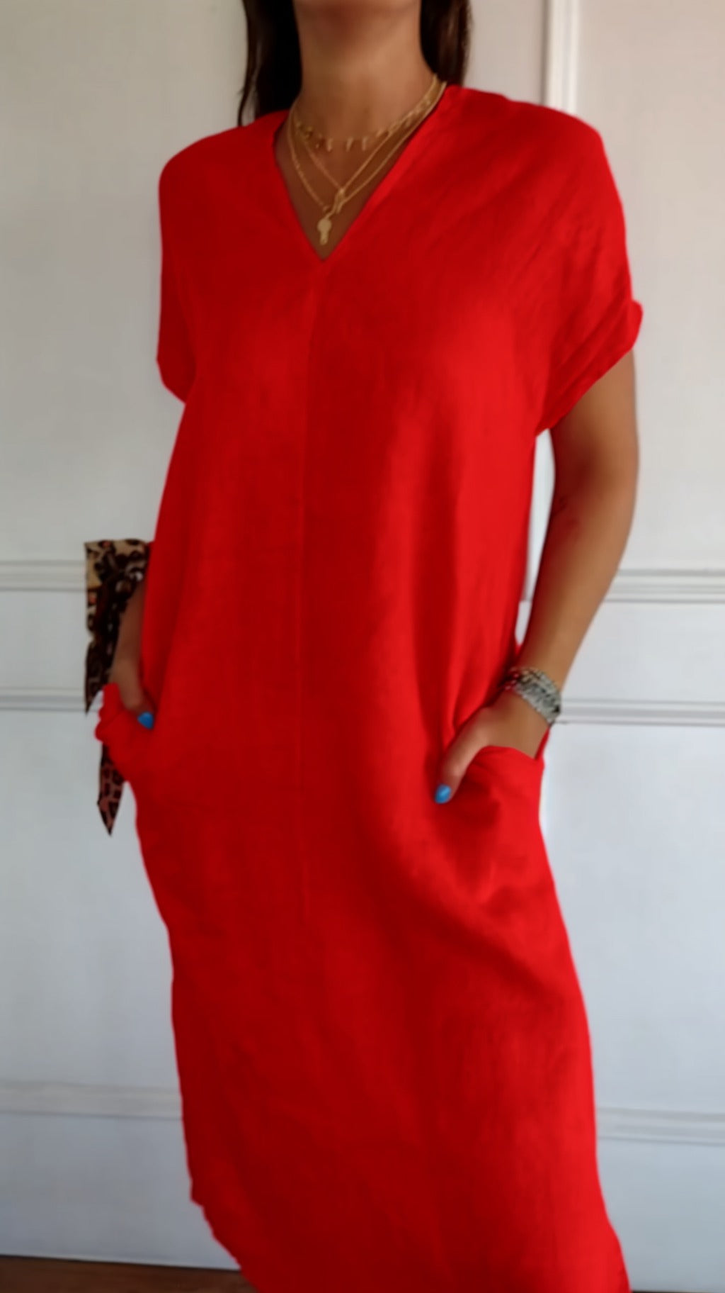 💥Limited time 49% off🔥Women's Casual Relaxed Dress With Pocket