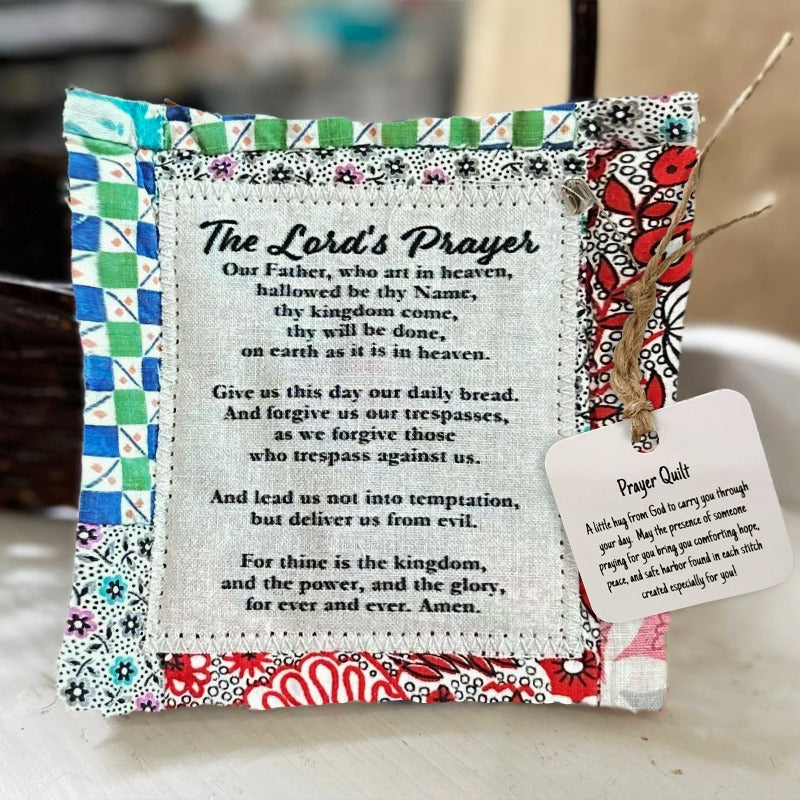 🎁Handmade Prayer Quilt with cross inside