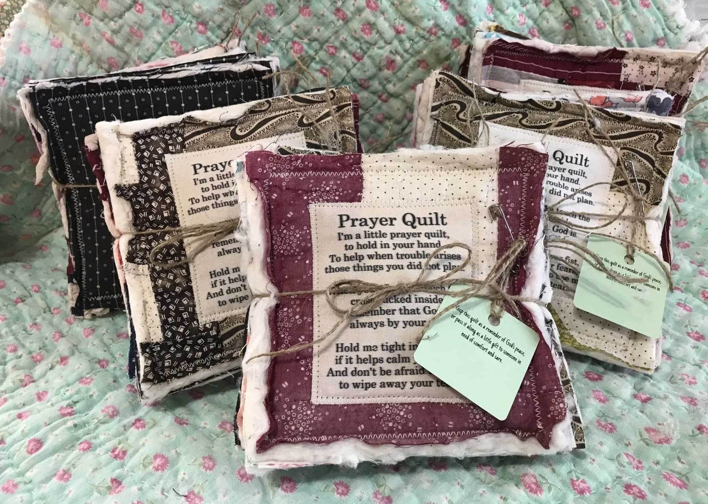 🎁Handmade Prayer Quilt with cross inside