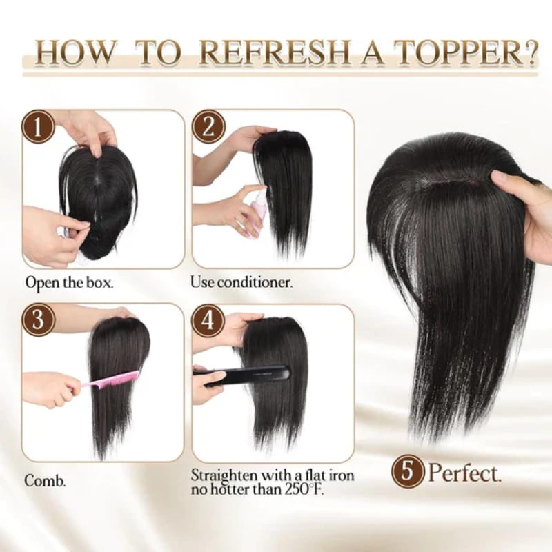 💥Limited Time Big Sale 49% OFF💥 Natural Hair Toppers with Bangs for Women(100% Natural Real Hair)