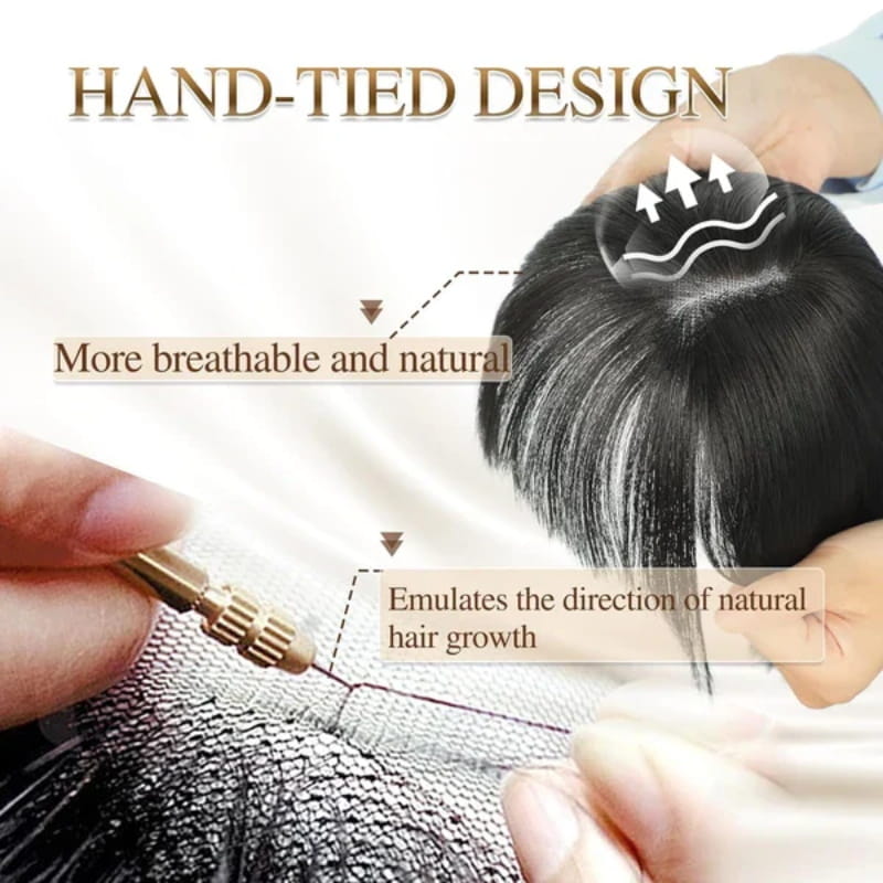 💥Limited Time Big Sale 49% OFF💥 Natural Hair Toppers with Bangs for Women(100% Natural Real Hair)