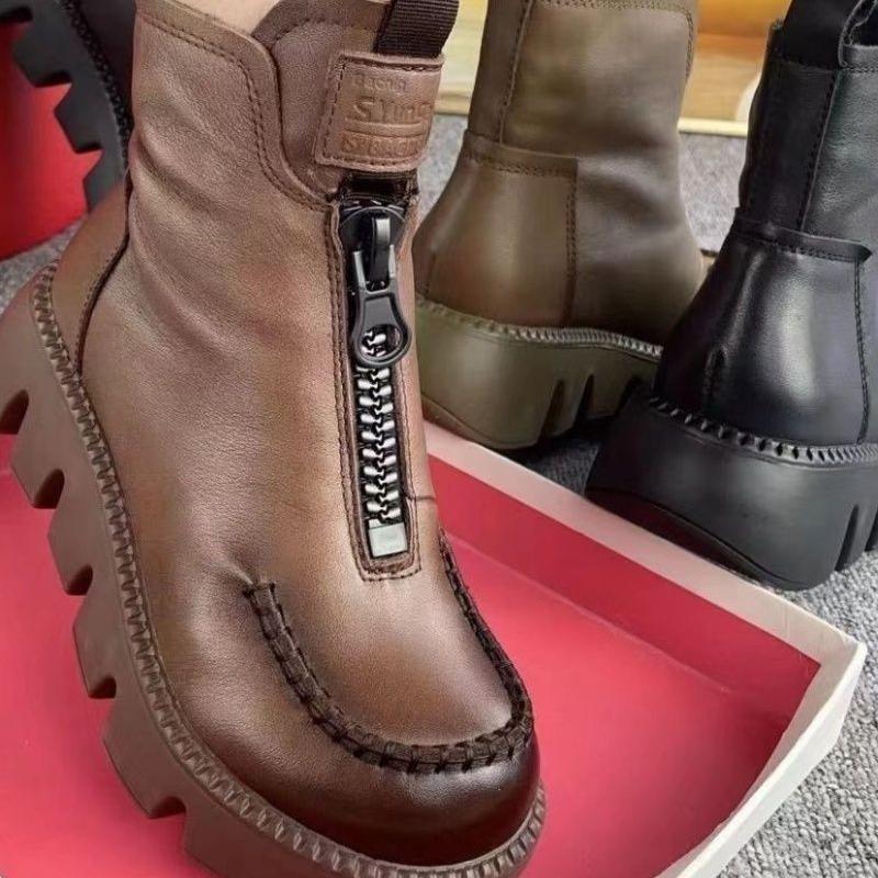 š„50% OFFš„Women's Retro PU Leather Warm Short Boots