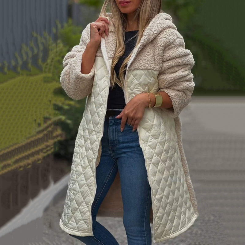 š„Now enjoy 50% discountš„ Women's Cozy Quilted Sherpa Coat with Hood