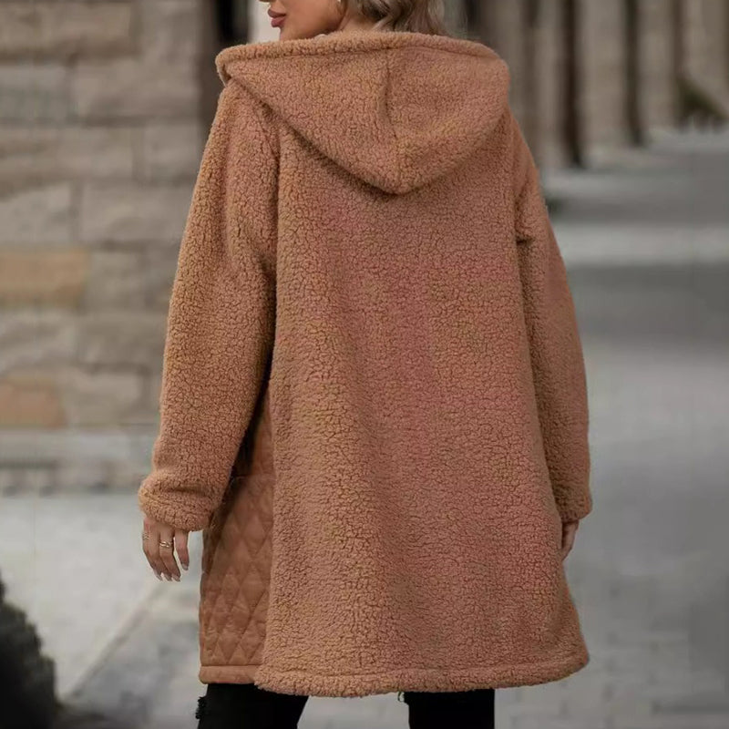 š„Now enjoy 50% discountš„ Women's Cozy Quilted Sherpa Coat with Hood