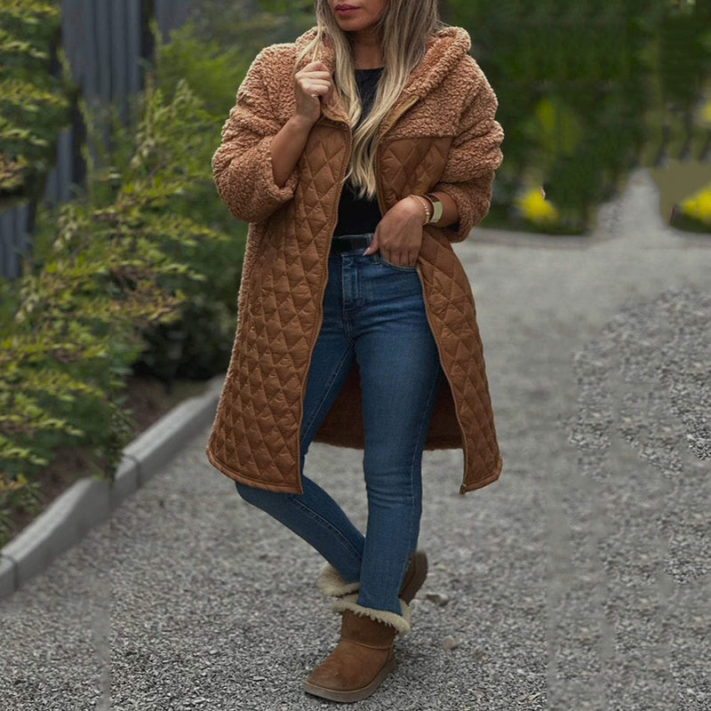 š„Now enjoy 50% discountš„ Women's Cozy Quilted Sherpa Coat with Hood