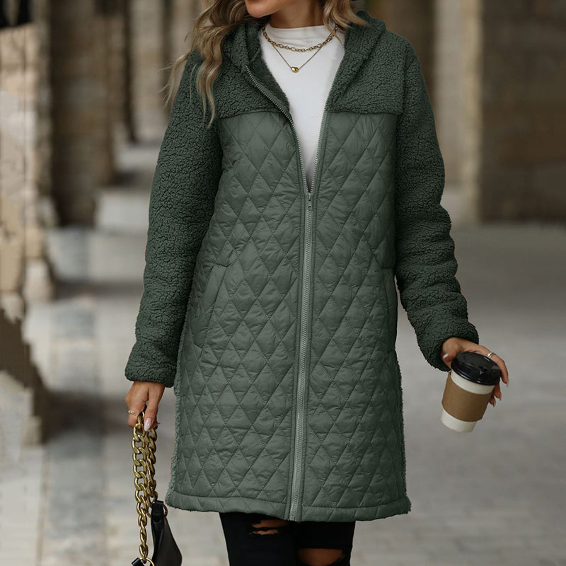 š„Now enjoy 50% discountš„ Women's Cozy Quilted Sherpa Coat with Hood