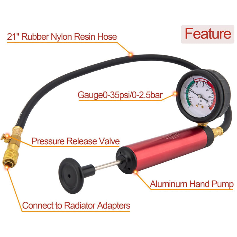 15 Pcs Universal Radiator Pressure Leakage Tester