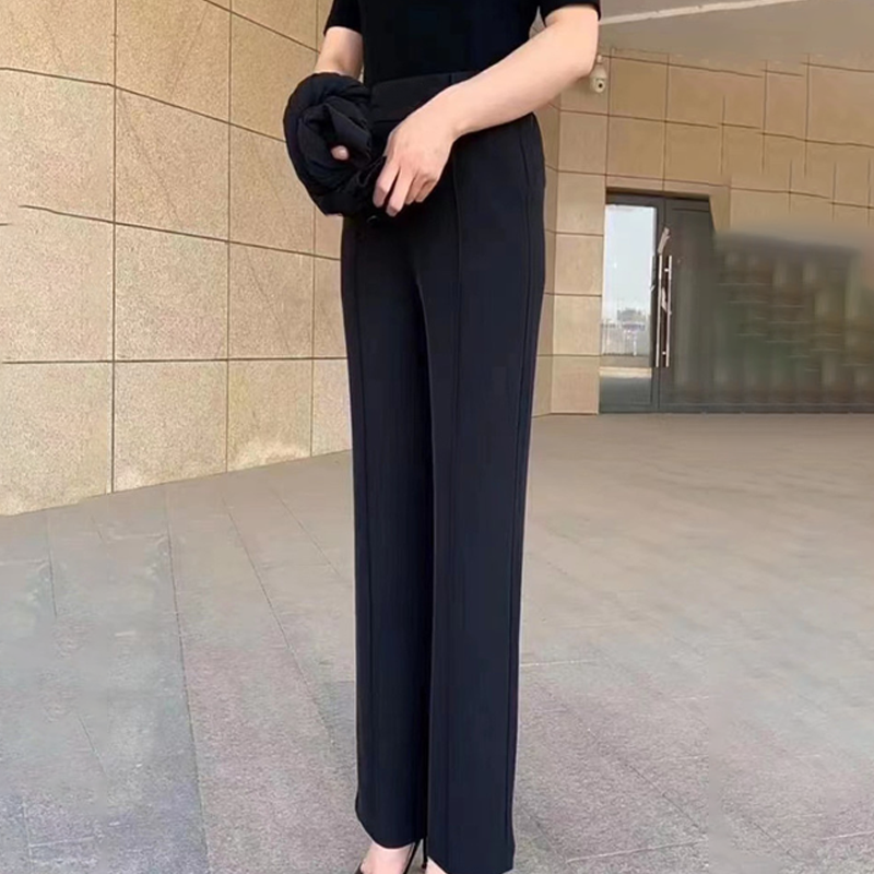 Women's Casual High-Waisted Straight Leg Pants