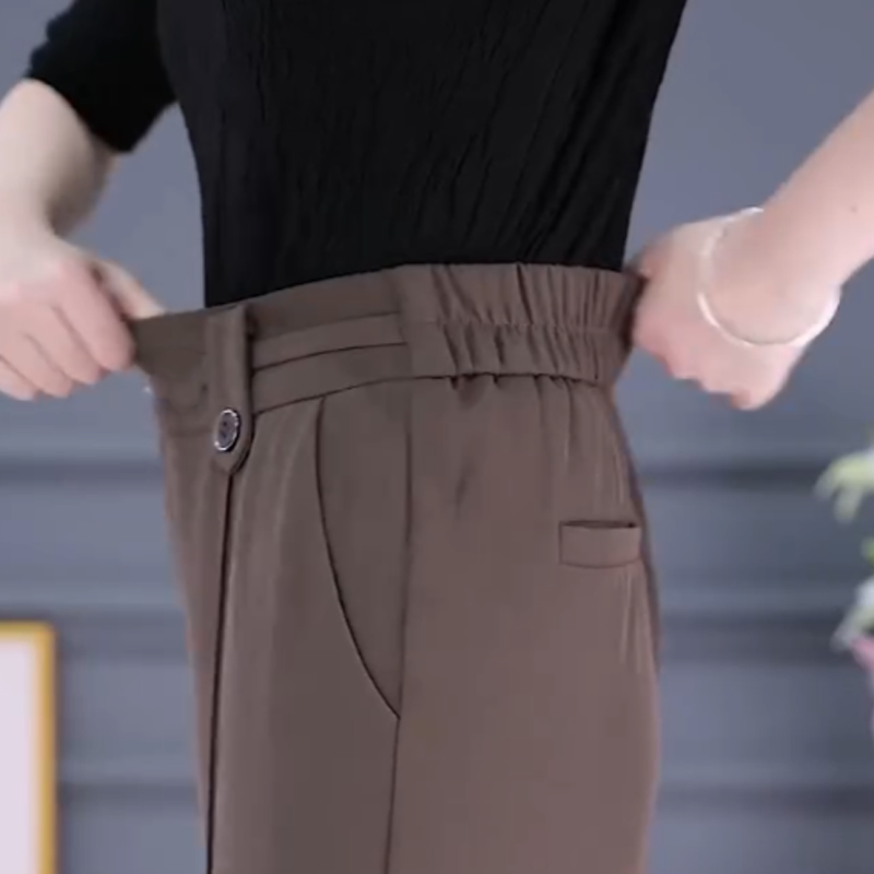 Women's Casual High-Waisted Straight Leg Pants