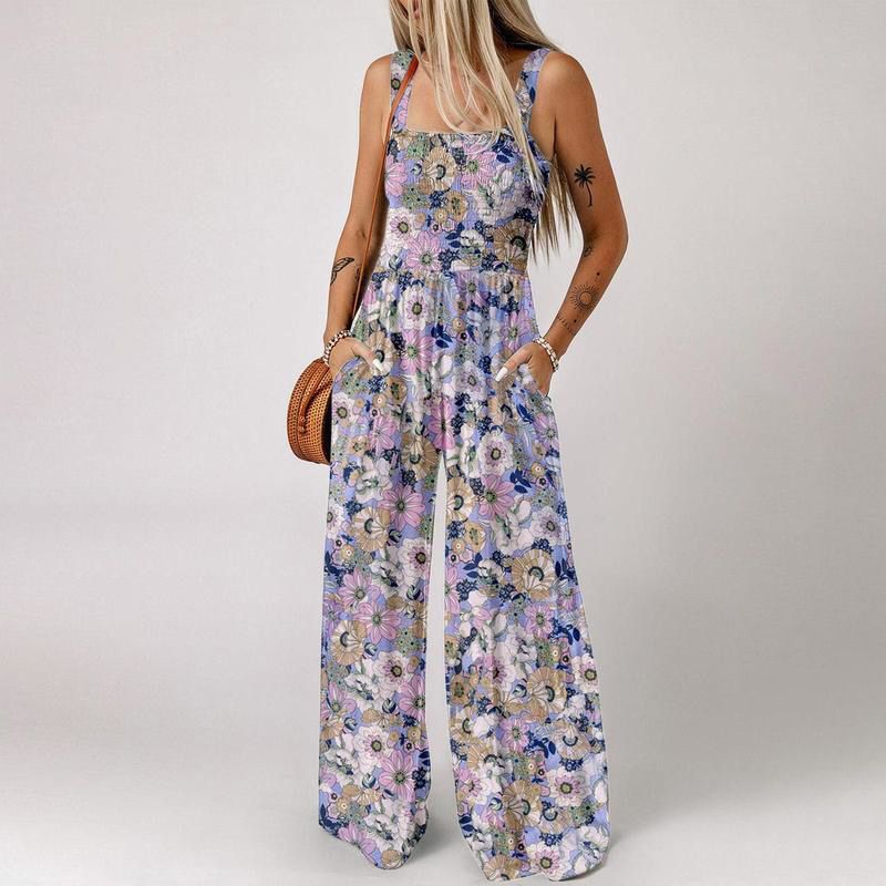 ⏳Limited Time 50% Off!💥Women’s Casual Print Sleeveless Overalls Jumpsuits