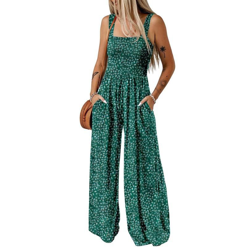 ⏳Limited Time 50% Off!💥Women’s Casual Print Sleeveless Overalls Jumpsuits