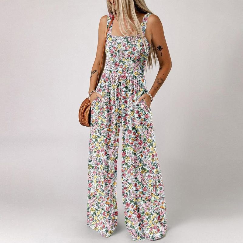 ⏳Limited Time 50% Off!💥Women’s Casual Print Sleeveless Overalls Jumpsuits