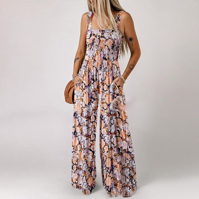 ⏳Limited Time 50% Off!💥Women’s Casual Print Sleeveless Overalls Jumpsuits