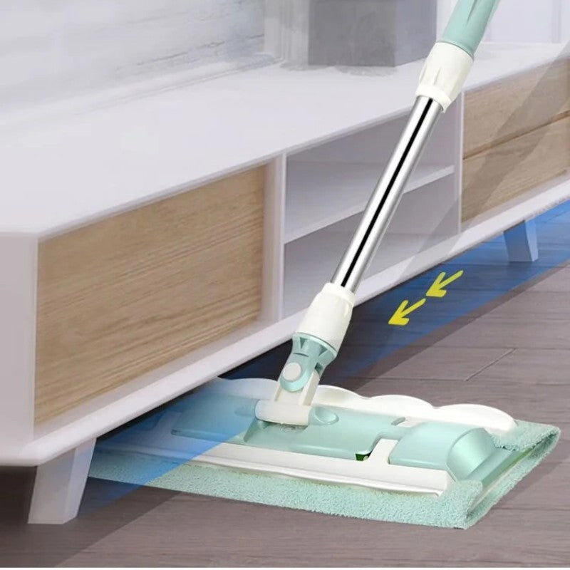 🏆Hot Sale 50% OFF🔥Flat Mop with Stainless Steel Handle with Reusable Washable Mop Cloths