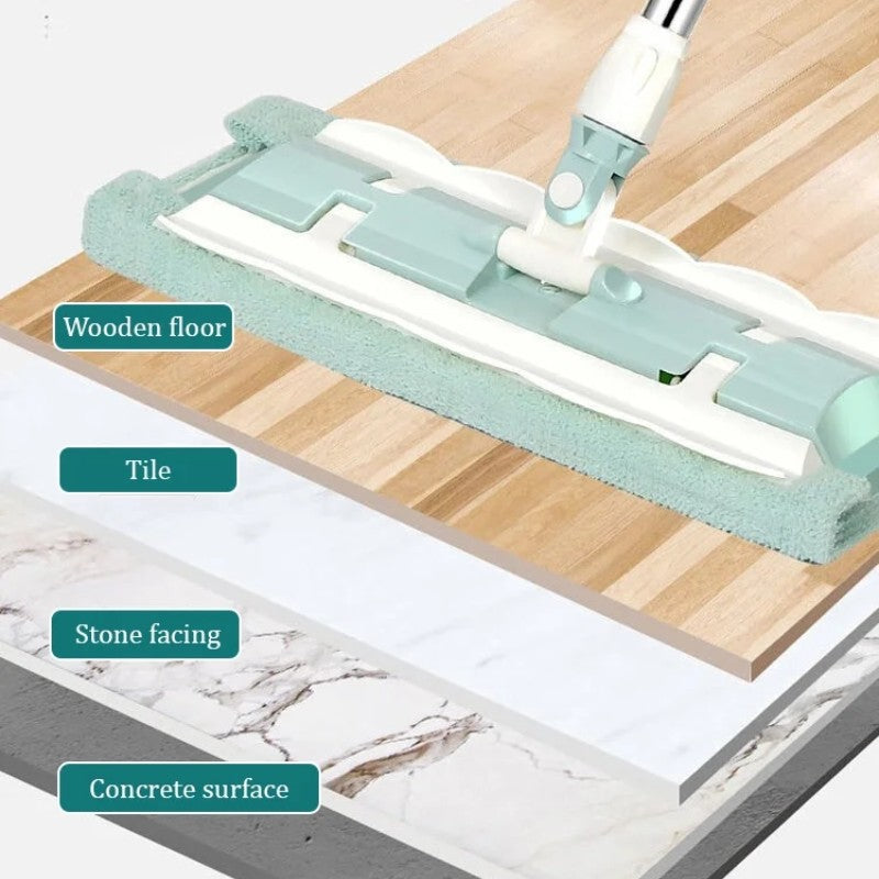 🏆Hot Sale 50% OFF🔥Flat Mop with Stainless Steel Handle with Reusable Washable Mop Cloths