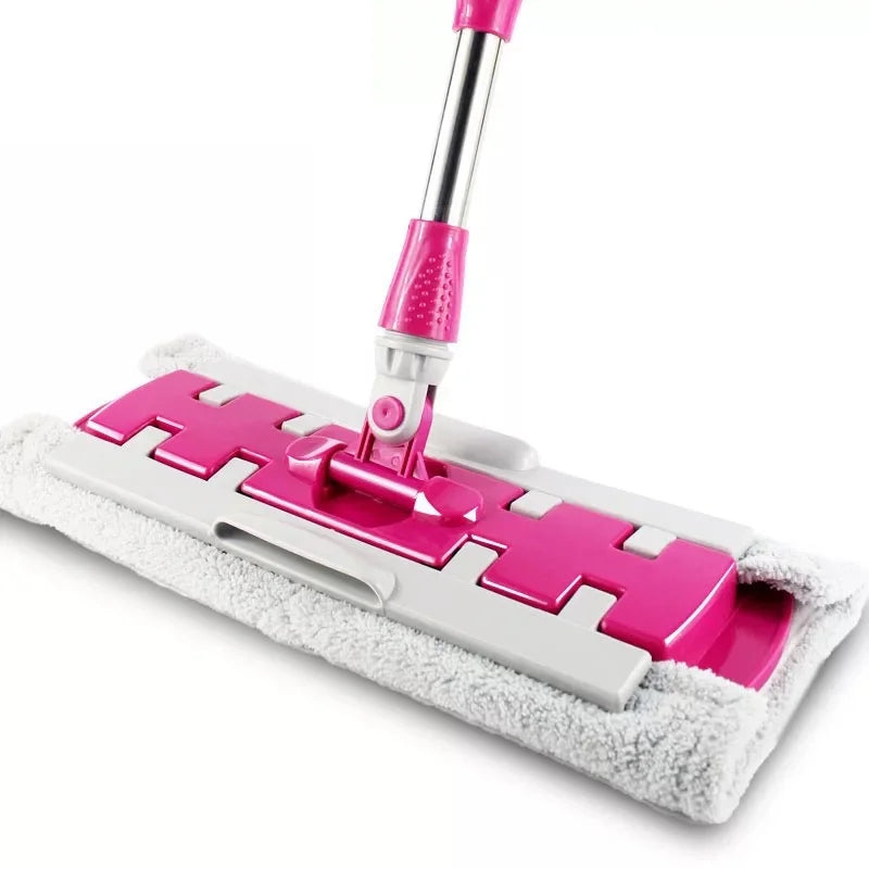 🏆Hot Sale 50% OFF🔥Flat Mop with Stainless Steel Handle with Reusable Washable Mop Cloths