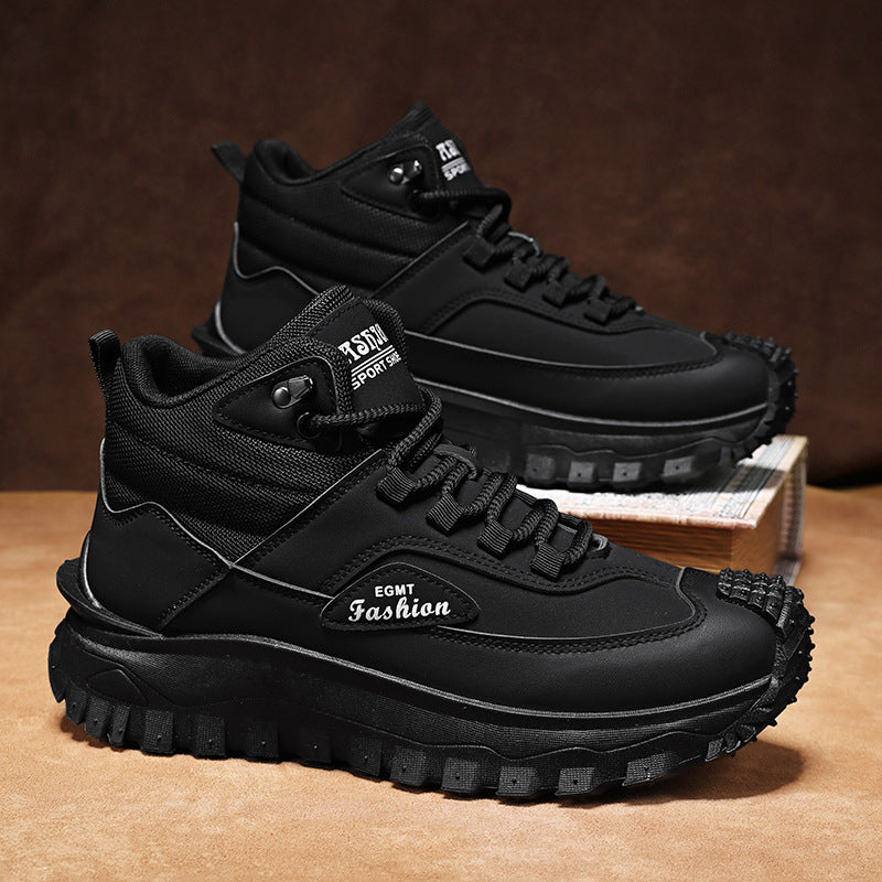🥾Vintage Men's Hiking Boots - Waterproof Leather, Non-Slip Sole, Puncture Resistant for Outdoor Adventure