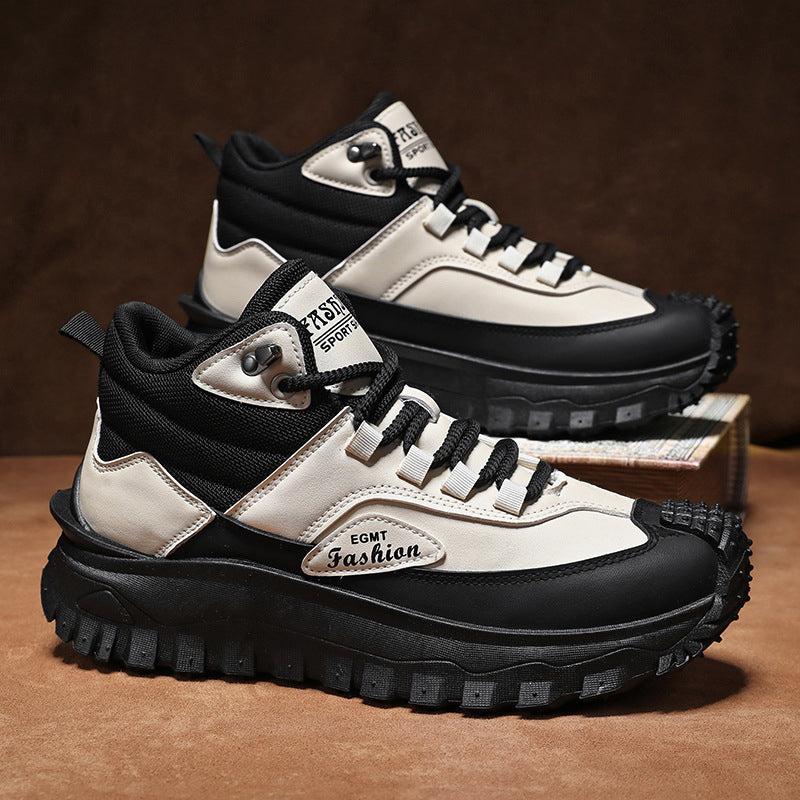 🥾Vintage Men's Hiking Boots - Waterproof Leather, Non-Slip Sole, Puncture Resistant for Outdoor Adventure