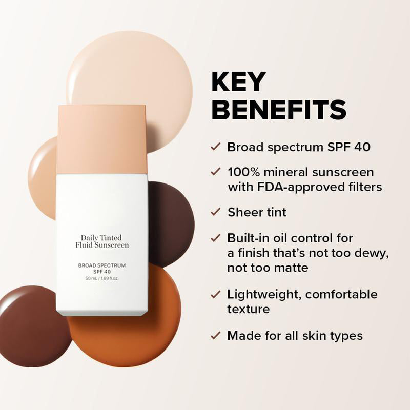 🎁Buy 2 Get 1 Free💕Daily Tinted Fluid Sunscreen Foundation