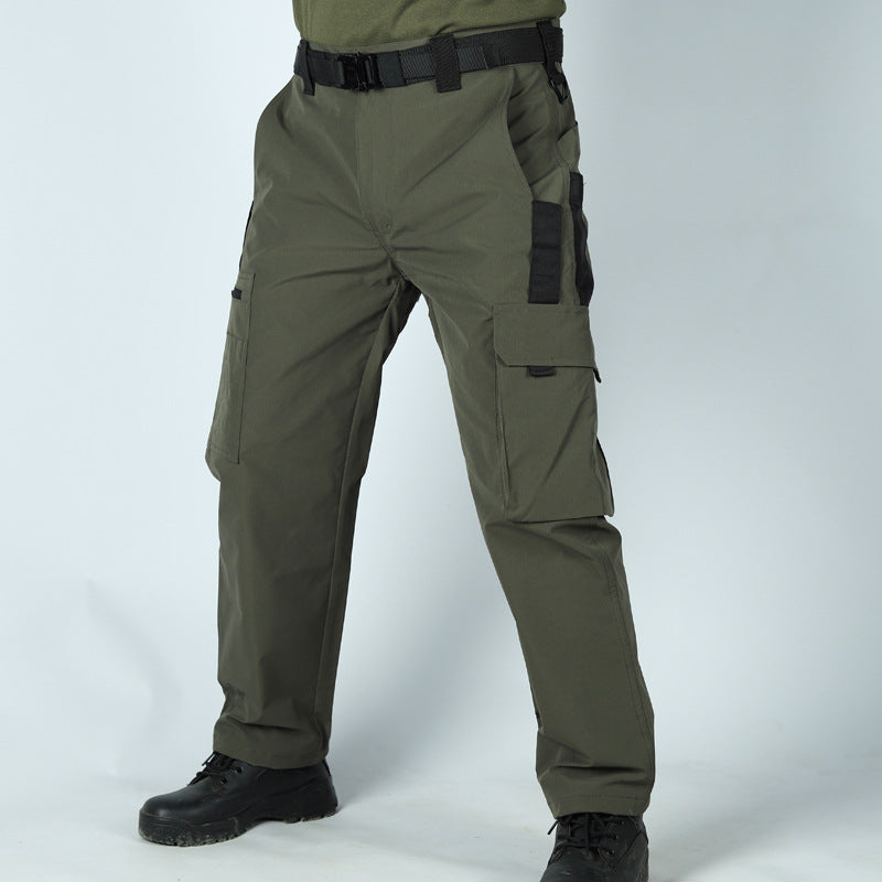 Men's Solid Color Breathable Long Cargo Pants
