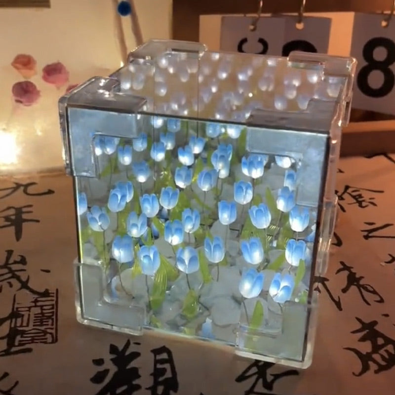 Specials 50% OFF🎁🎄Magic Cube DIY Tulip Mirror Light