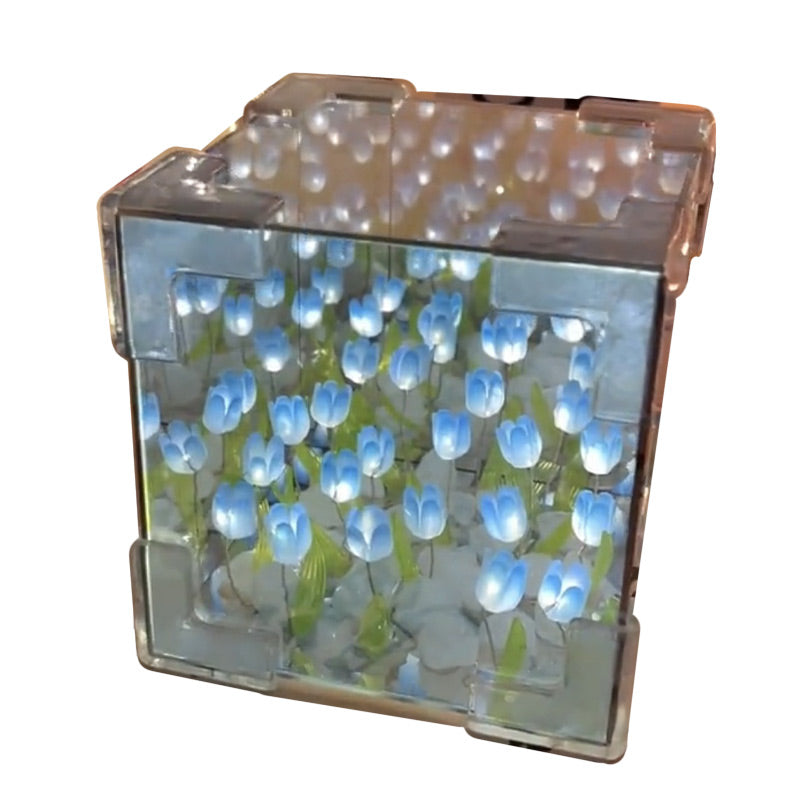 Specials 50% OFF🎁🎄Magic Cube DIY Tulip Mirror Light