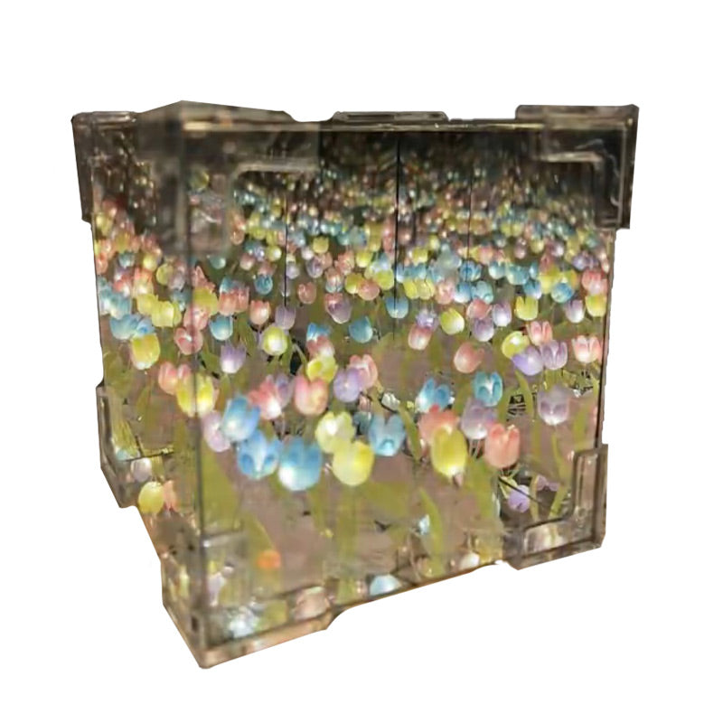 Specials 50% OFF🎁🎄Magic Cube DIY Tulip Mirror Light