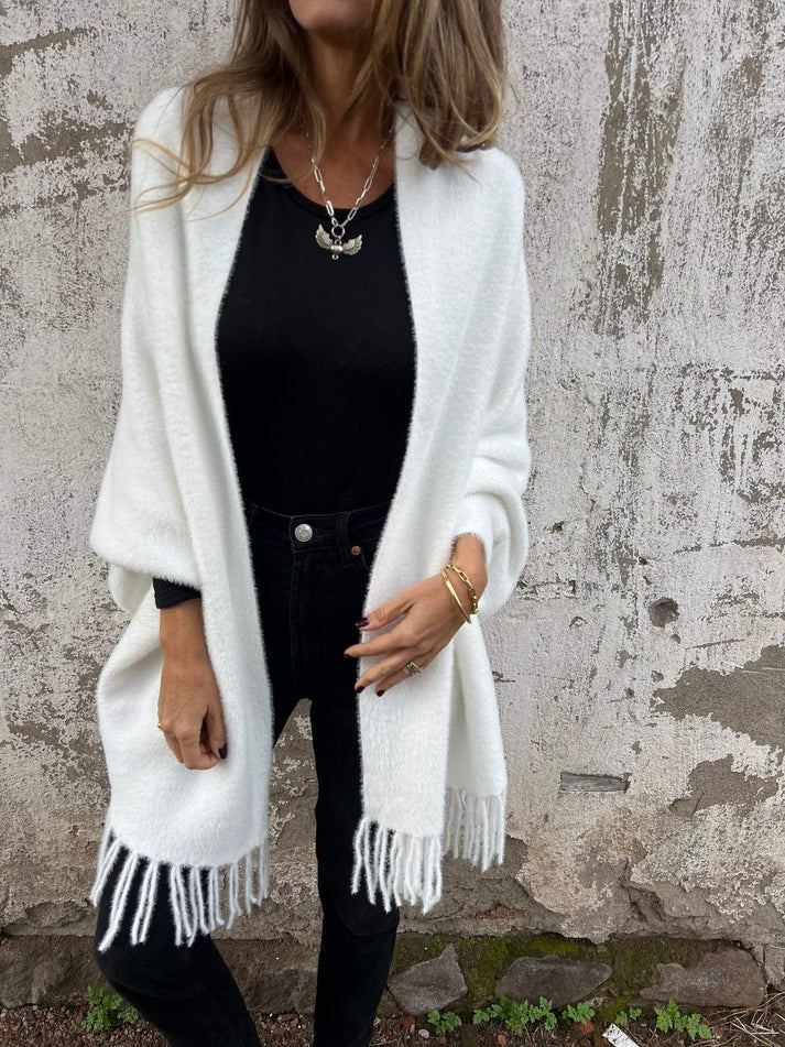 🥰Women's Long Sleeve Casual Tassel Shawl Coat