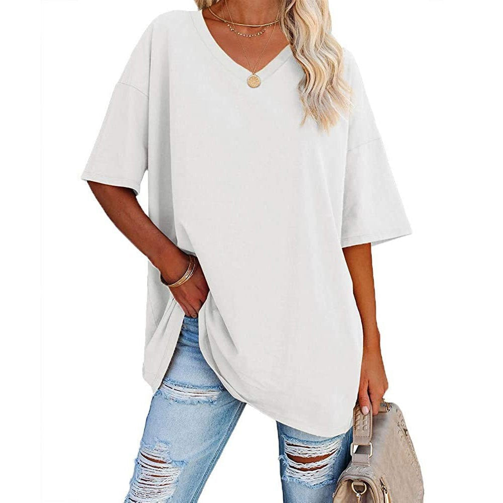 Last Day Sale 49%-Women's Casual Loose V-neck T-shirt