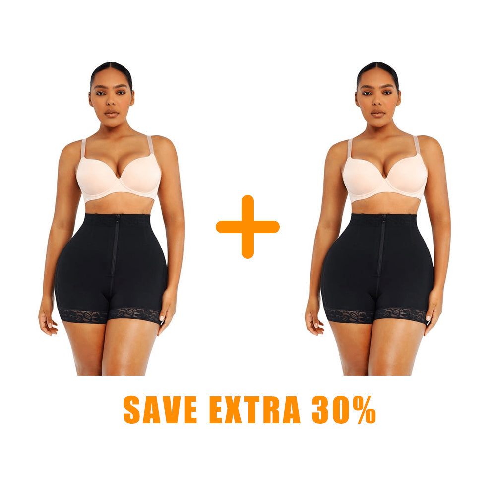 💞Hot SALE 50% OFF💞Lace Steel Boned Butt Enhancer Shorts Shapewear💃🏽