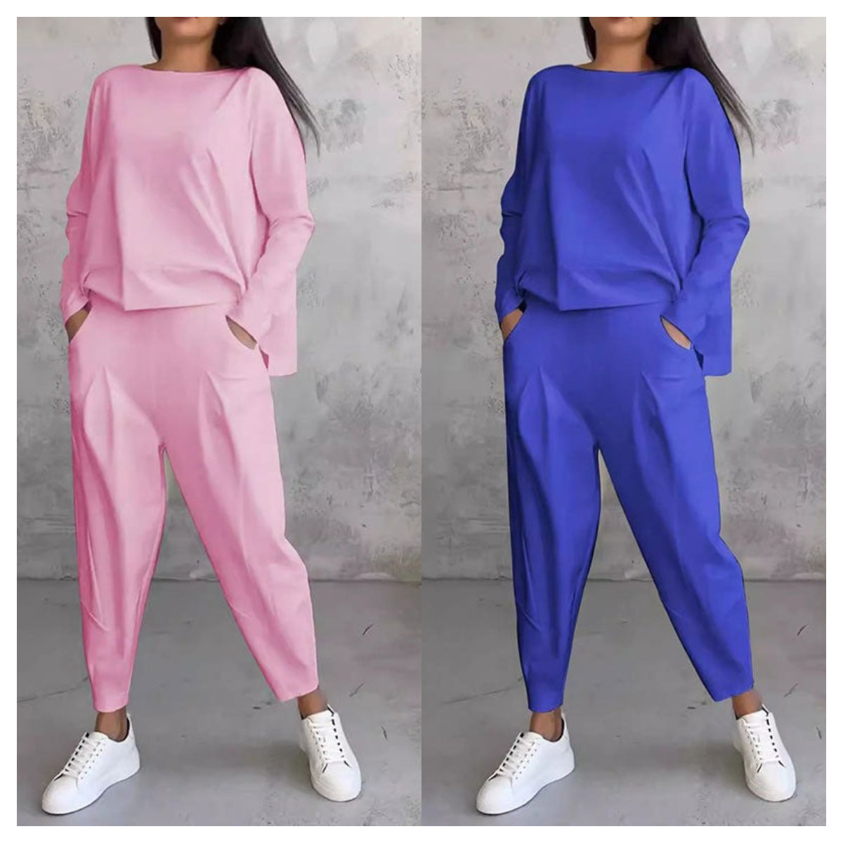 💥Limit Time 50% OFF 💕Women's 2-piece set: long-sleeved round neck top + pants🧥+👖