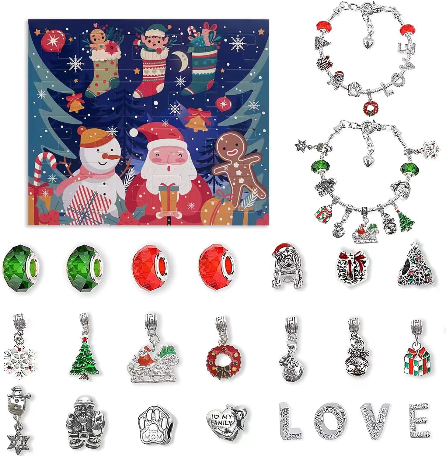 🎅Christmas Gift idea 49%OFF -🎁DIY Christmas Advent Calendar Bracelets Set