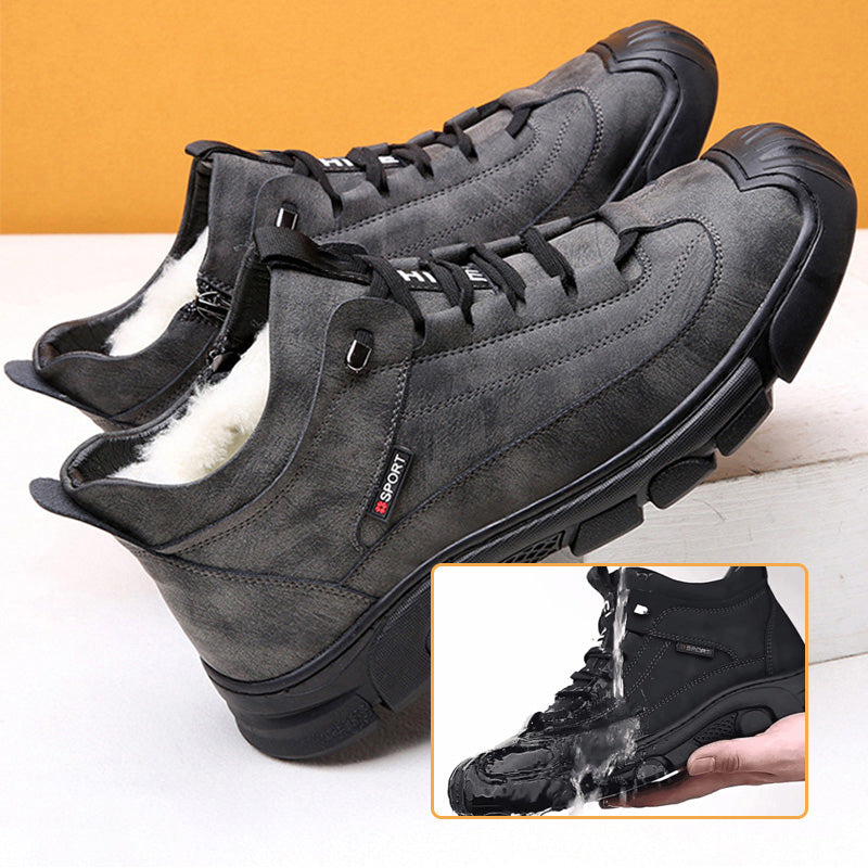 [Winter Gift🎁] Men's Faux Wool Lining Leather Sneaker