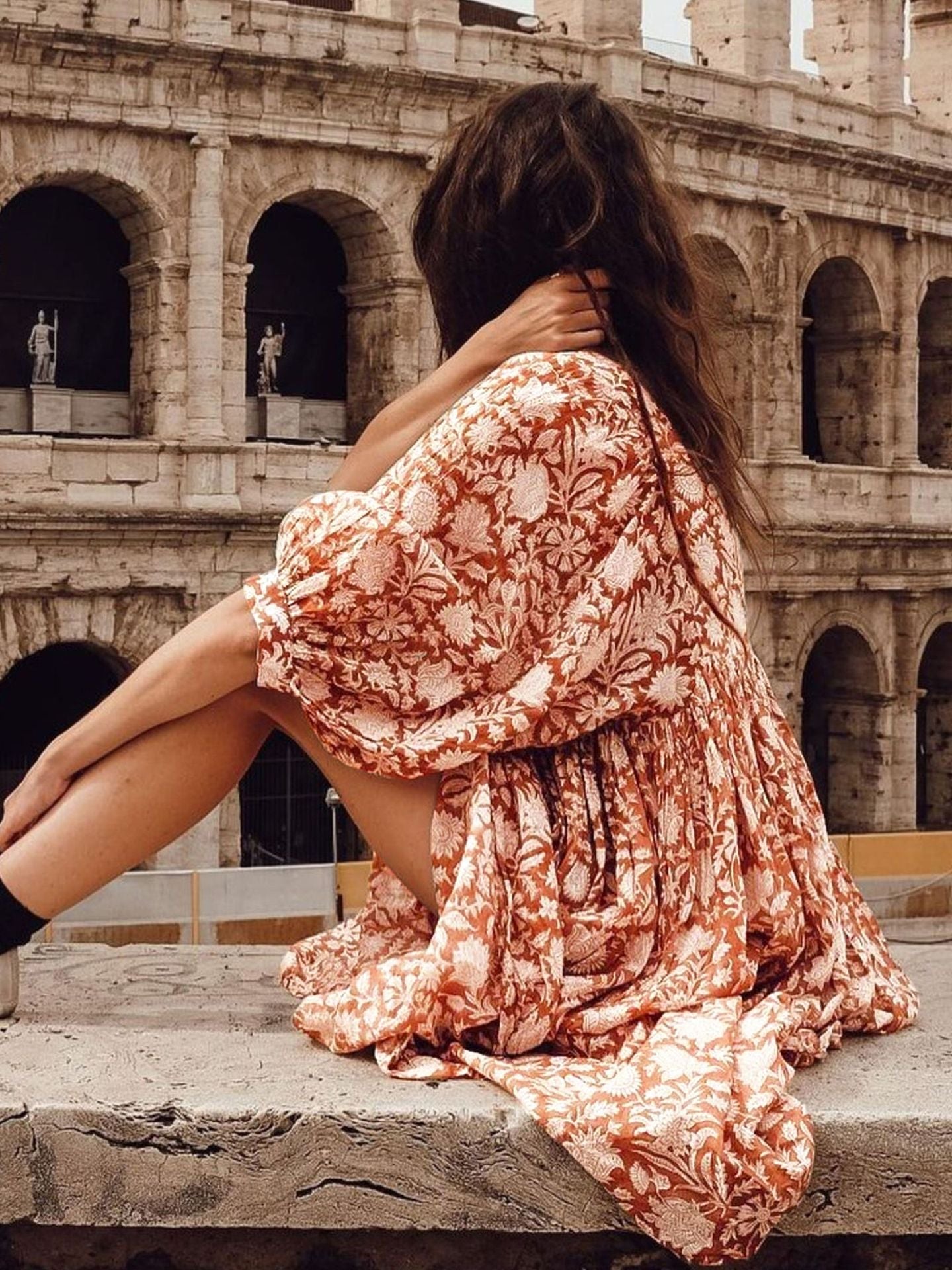 🔥50% OFF🔥V Neck Summer Half Sleeve Floral Tunic Short Dress