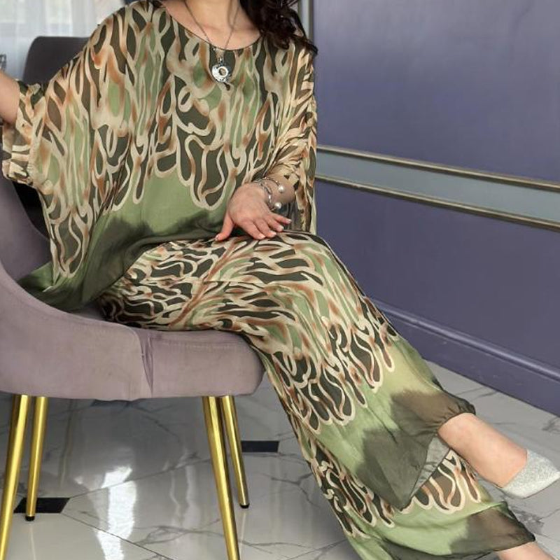 🔥50% OFF🔥Printed Top & Wide-leg Trousers Set