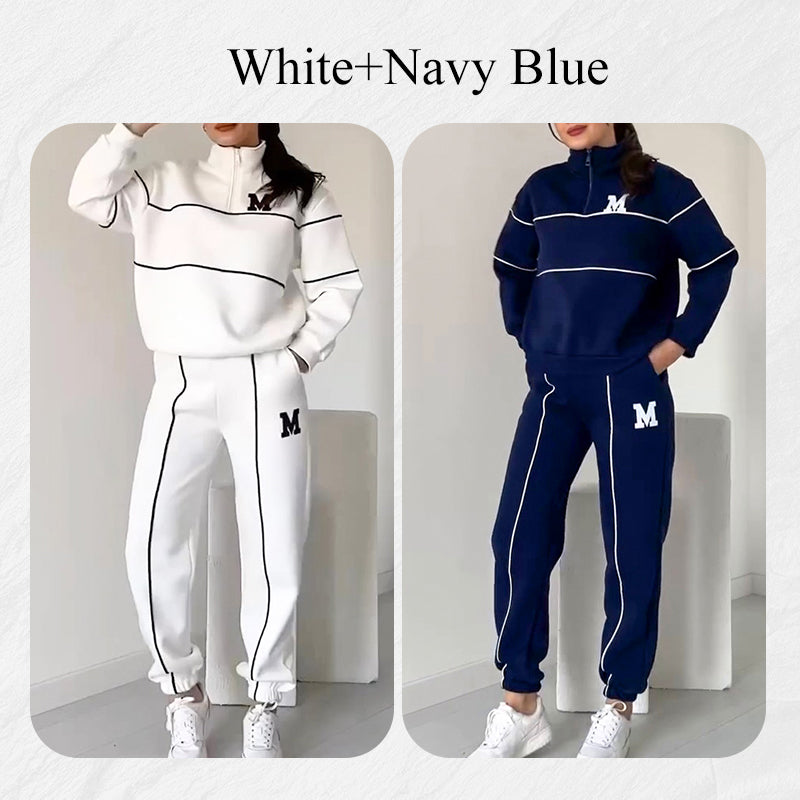 💥NEW HOT SALES - 49% OFF🔥Women's Casual Letter M Long Sleeve Two Piece Set(Fabric upgrade)