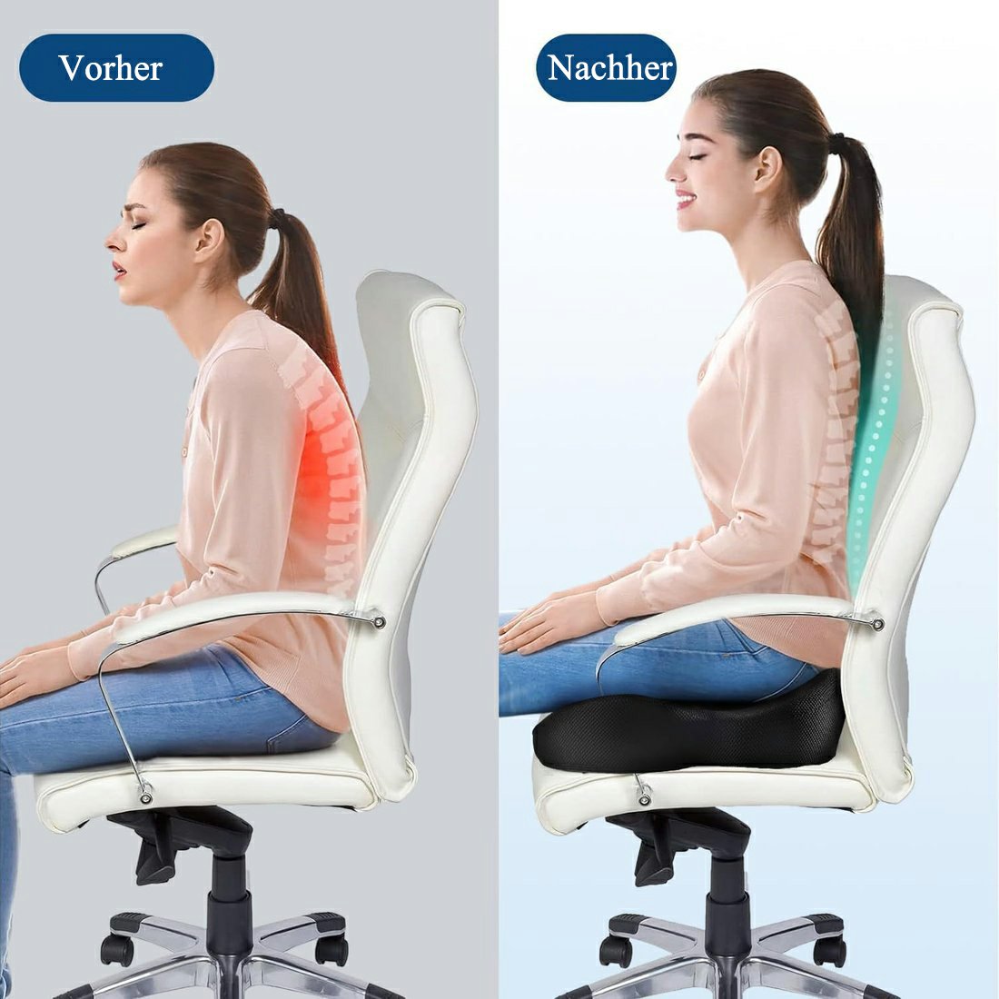 🎁LAST DAY 50％ DISCOUNT🔥Ergonomic seat cushion made from memory foam