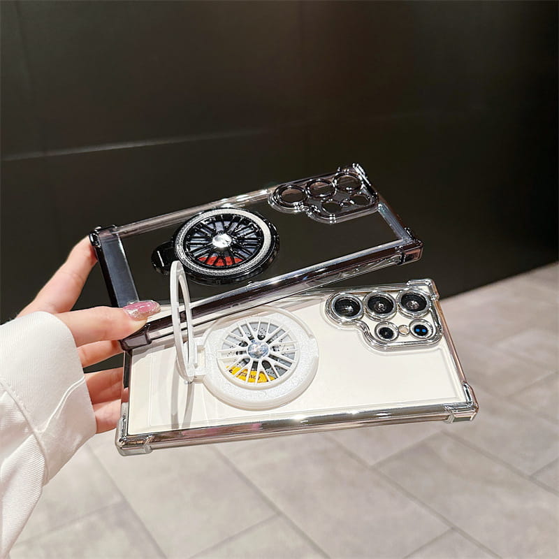 Capa brilhante para iPhone com suporte para espelho magnético