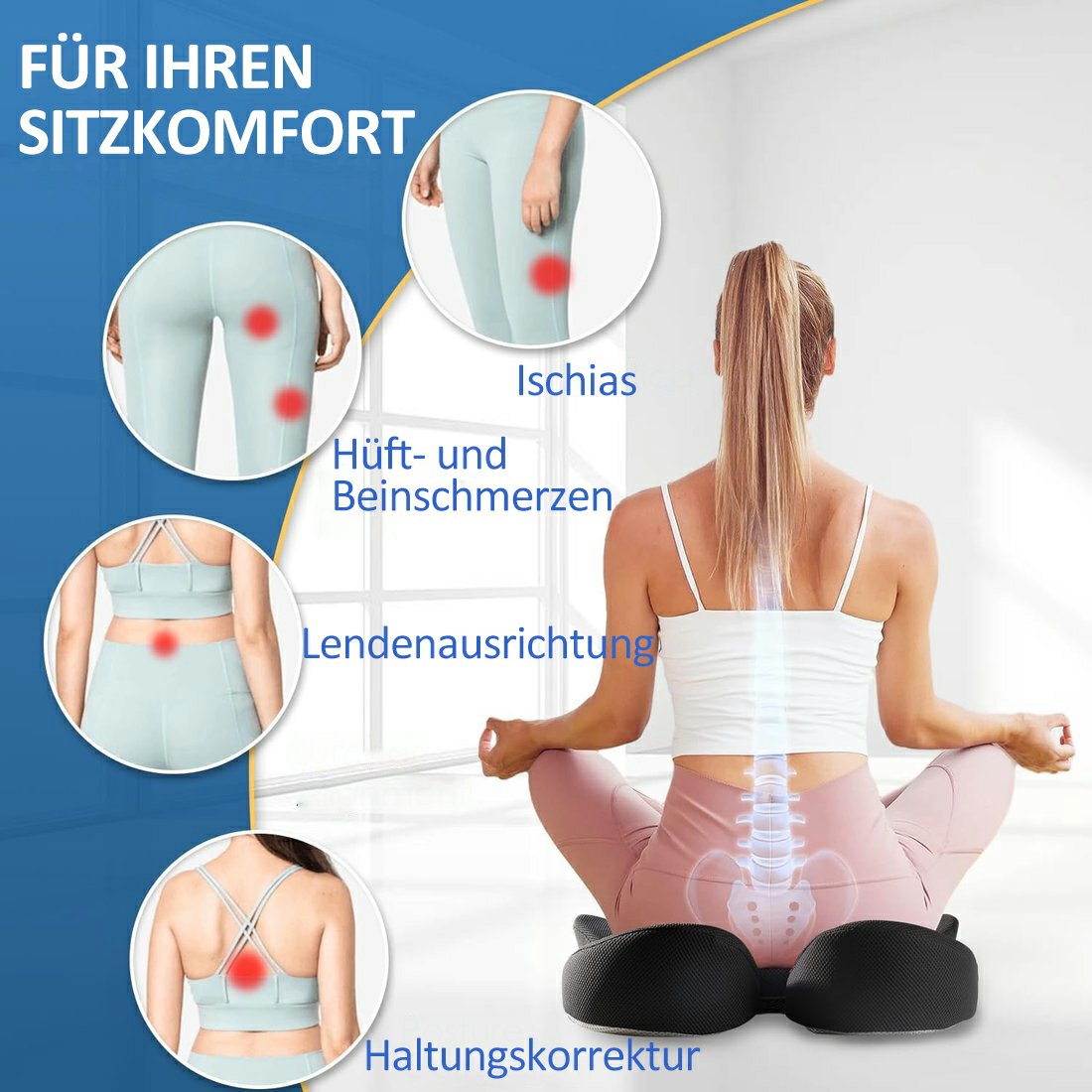 🎁LAST DAY 50％ DISCOUNT🔥Ergonomic seat cushion made from memory foam