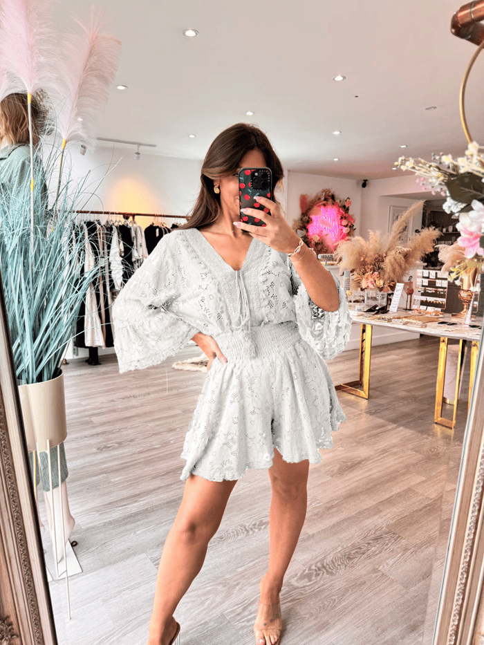 💝NEW HOT SALE💝Casual Short V-neck Lace Suit