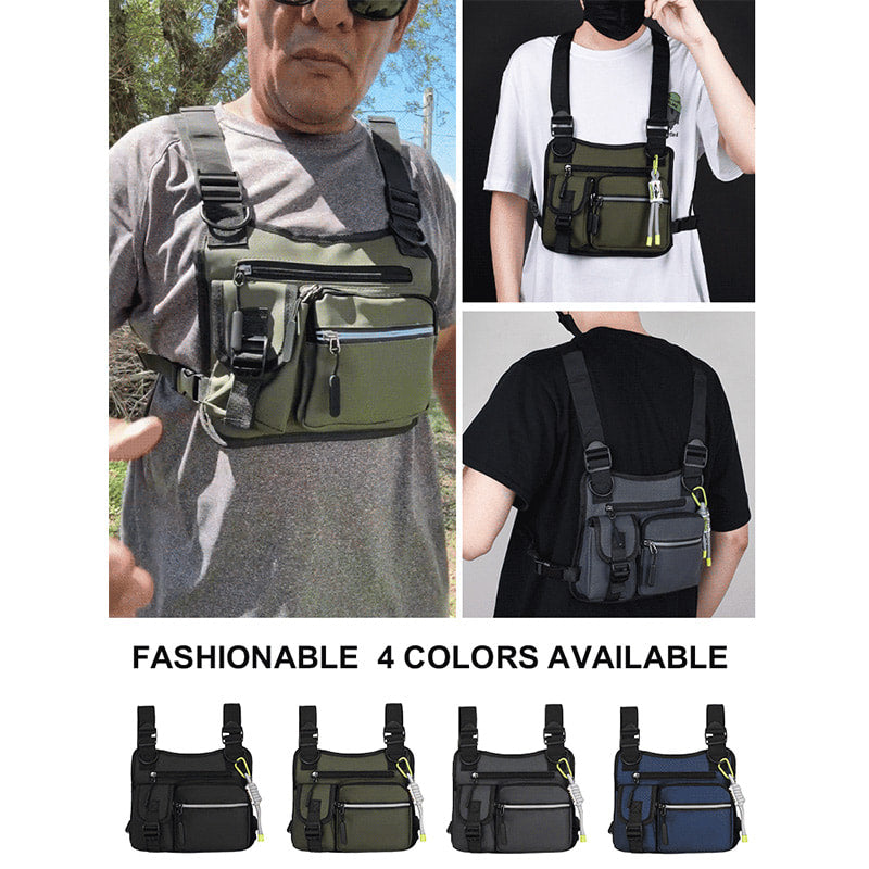 Multi-Pocket Waterproof Vest Style Chest Bag