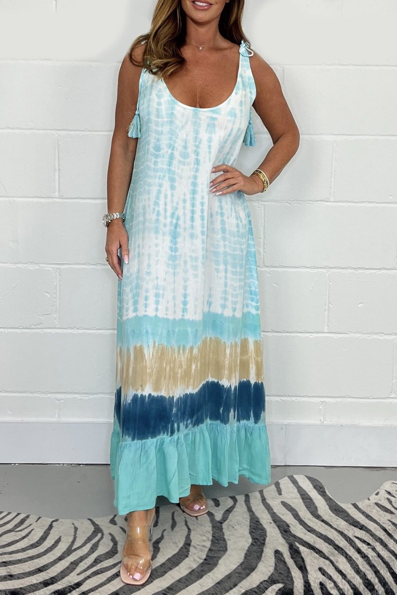 🔥Summer Sale 49% OFF💝Tye Dye Maxi Dress👍Handmade
